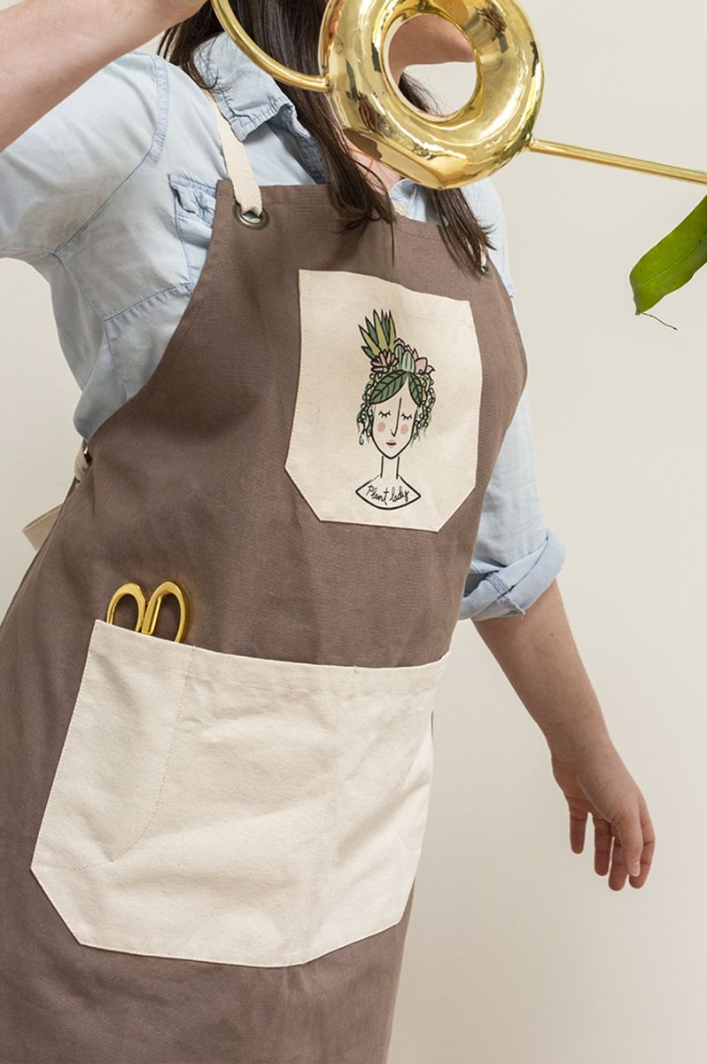 plant lady apron shop now at flower + furbishapron, celebration, Gift, mom, plant, Plant accessory, shipping, thank you