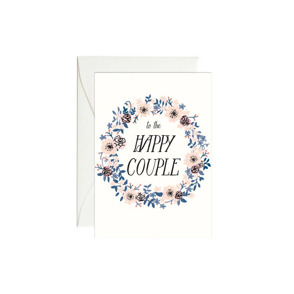 happy couple mini blank card shop now at flower + furbishanniversary, blank card, card, celebration, Gift, mini card, shipping, wedding