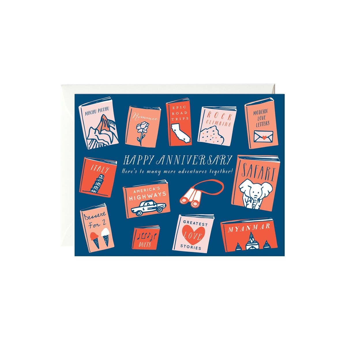 anniversary adventures blank card shop now at flower + furbishanniversary, blank card, card, celebration, love, shipping