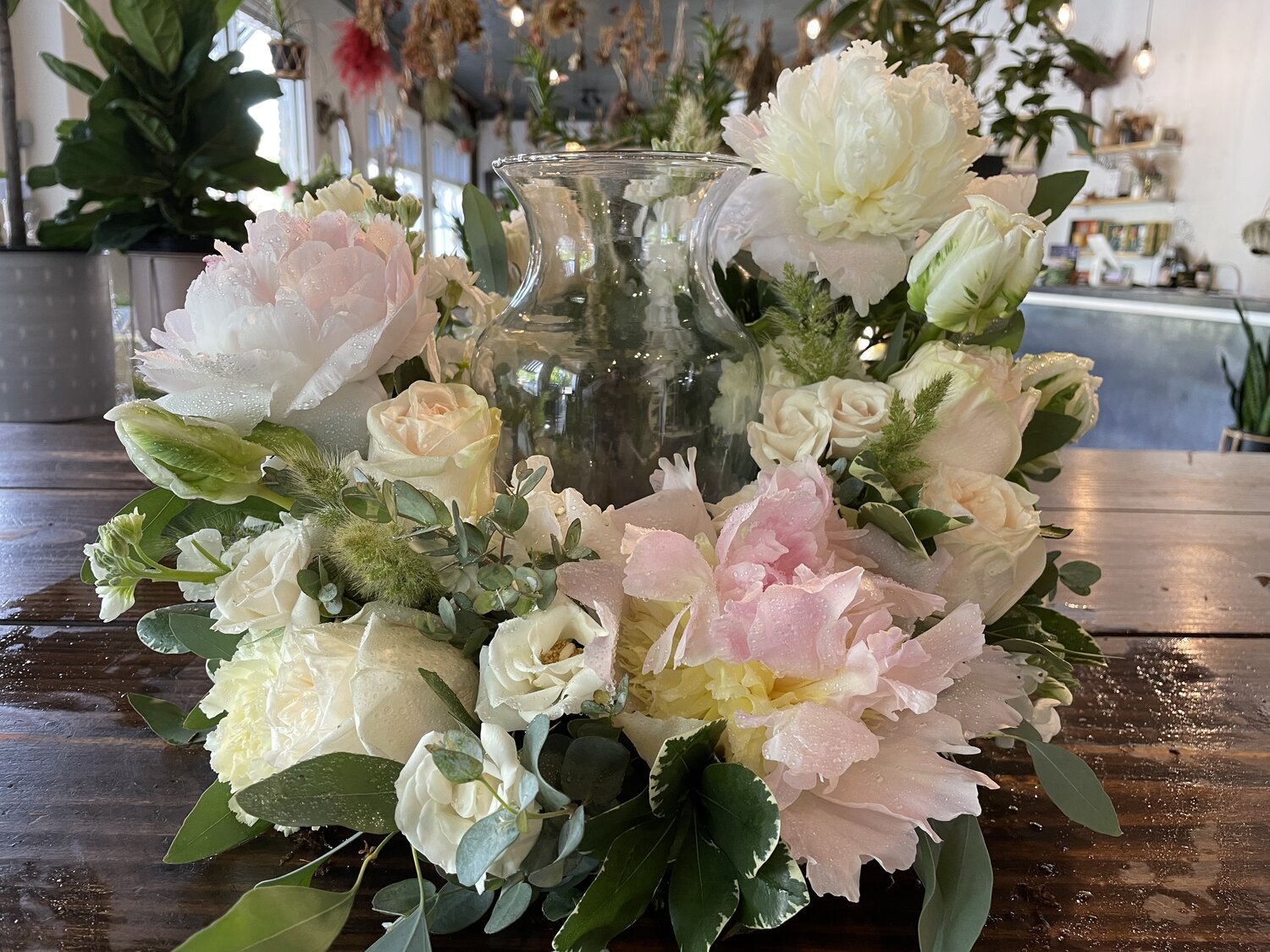 soft + serene urn arrangement shop now at flower + furbishfloral arrangement, Funeral, sympathy, Urn wreath