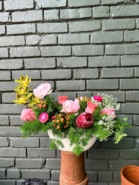 designer’s choice seasonal arrangement flowers from flower + furbish Shop now at flower + furbish