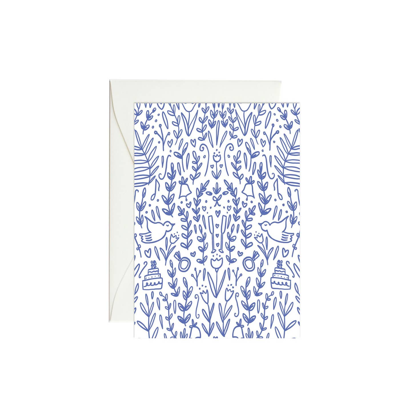 blue dove wedding mini blank card shop now at flower + furbishblank card, card, celebration, shipping, wedding