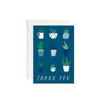 potted plant thank you mini blank card shop now at flower + furbishblank card, card, celebration, Gift, mini card, shipping, thank you