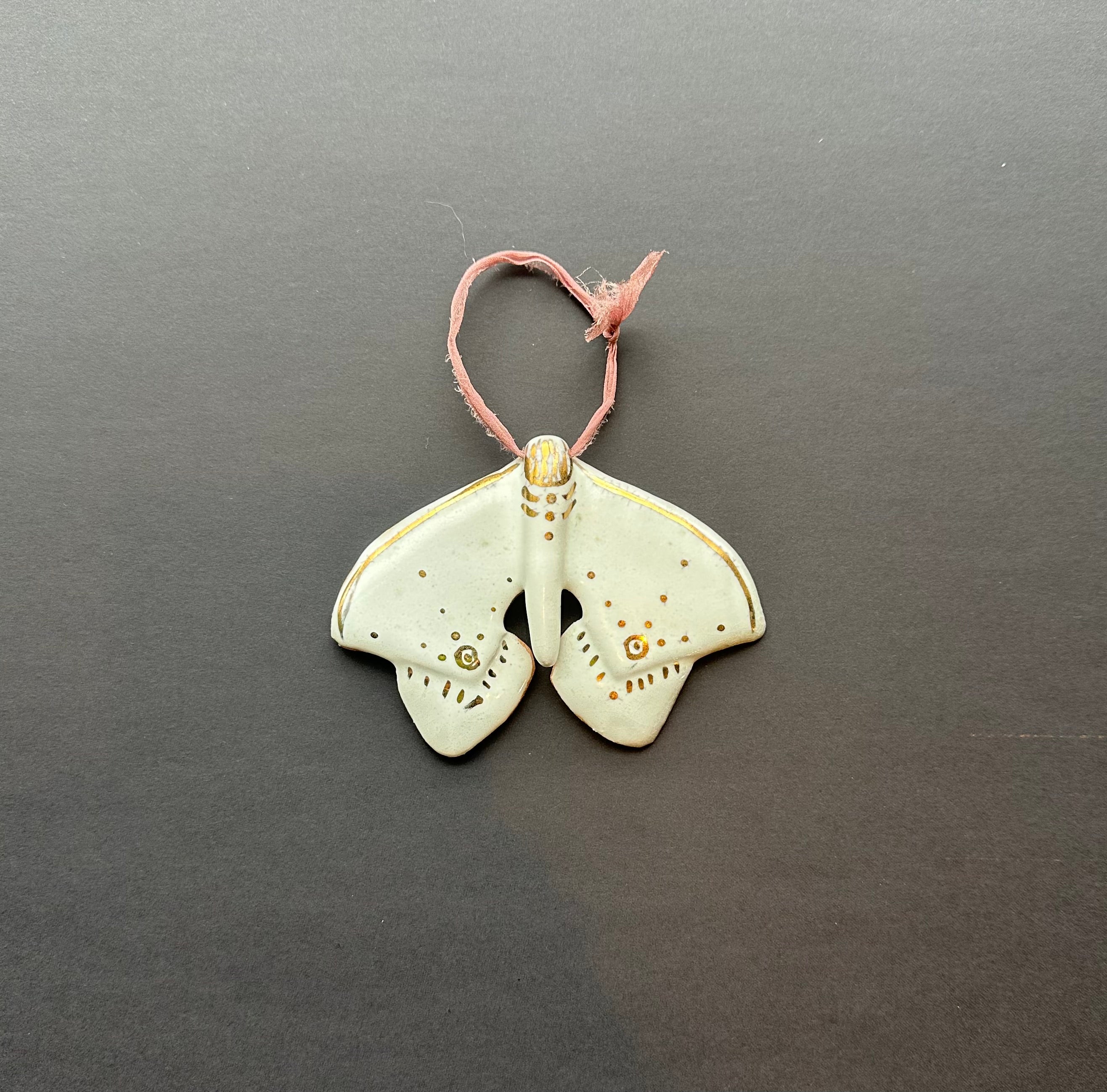 handmade moth ornaments shop now at flower + furbishChristmas, Gift, Handmade, local maker, ornament, shipping