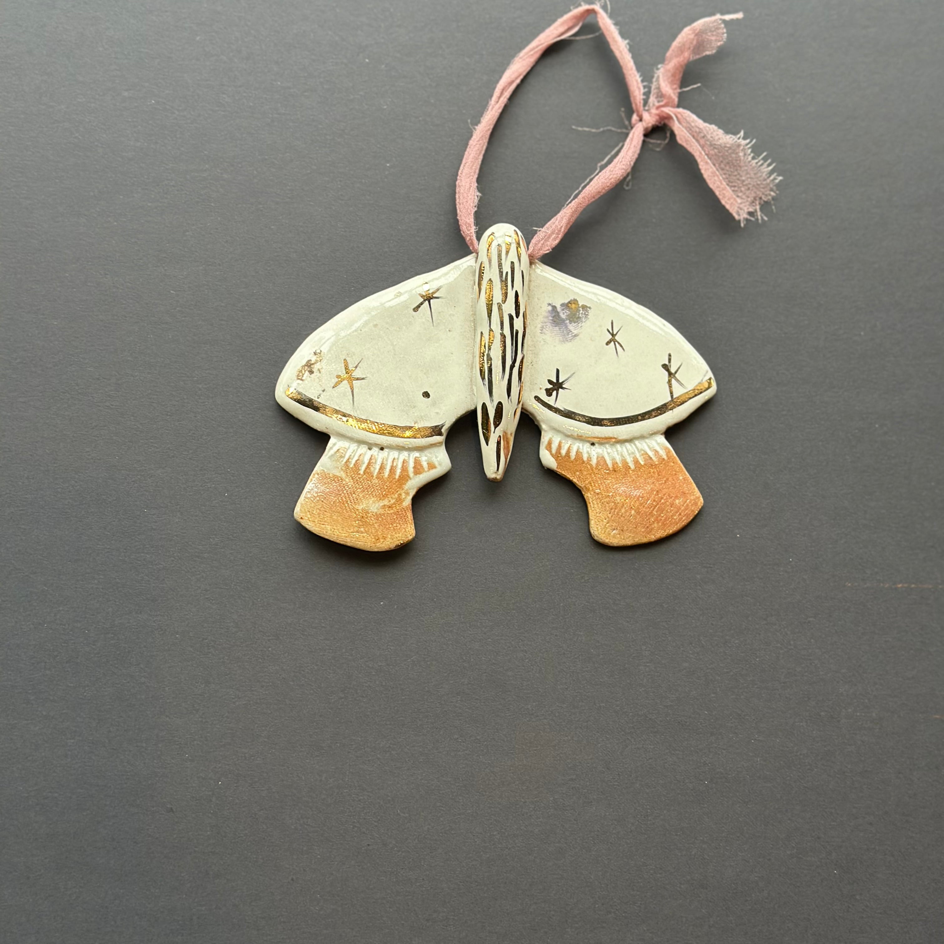 handmade moth ornaments shop now at flower + furbishChristmas, Gift, Handmade, local maker, ornament, shipping