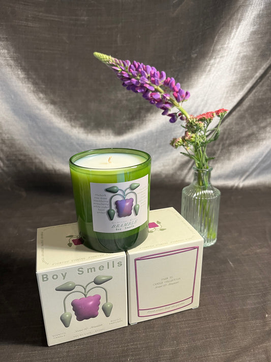 bramble boy smells candle candle from flower + furbish Shop now at flower + furbish