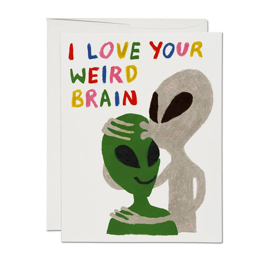 alien love blank card card from flower + furbish Shop now at flower + furbish