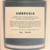 ambrosia boy smells candle candle from flower + furbish Shop now at flower + furbish