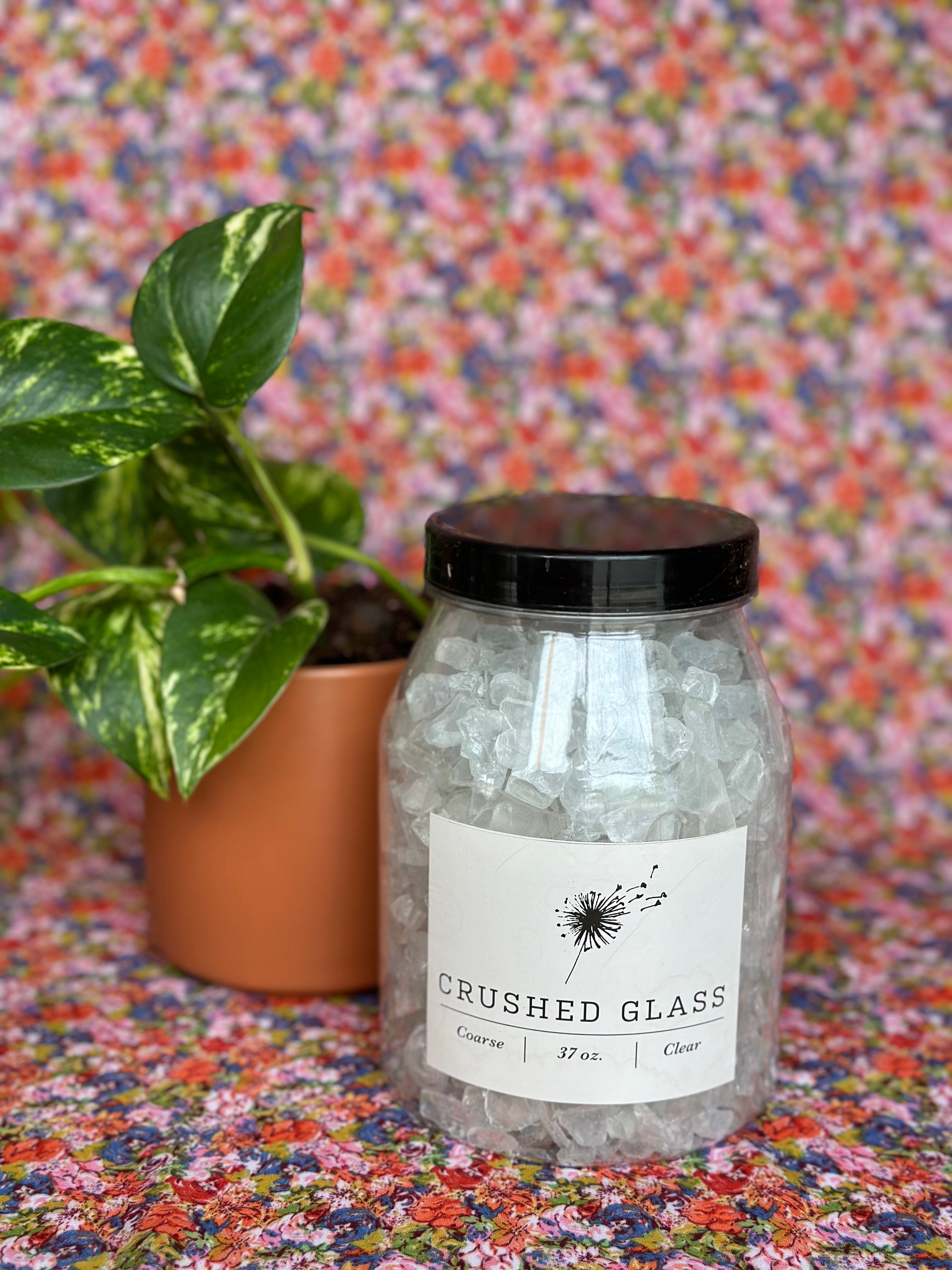 decorative crushed glass Glass from flower + furbish Shop now at flower + furbish