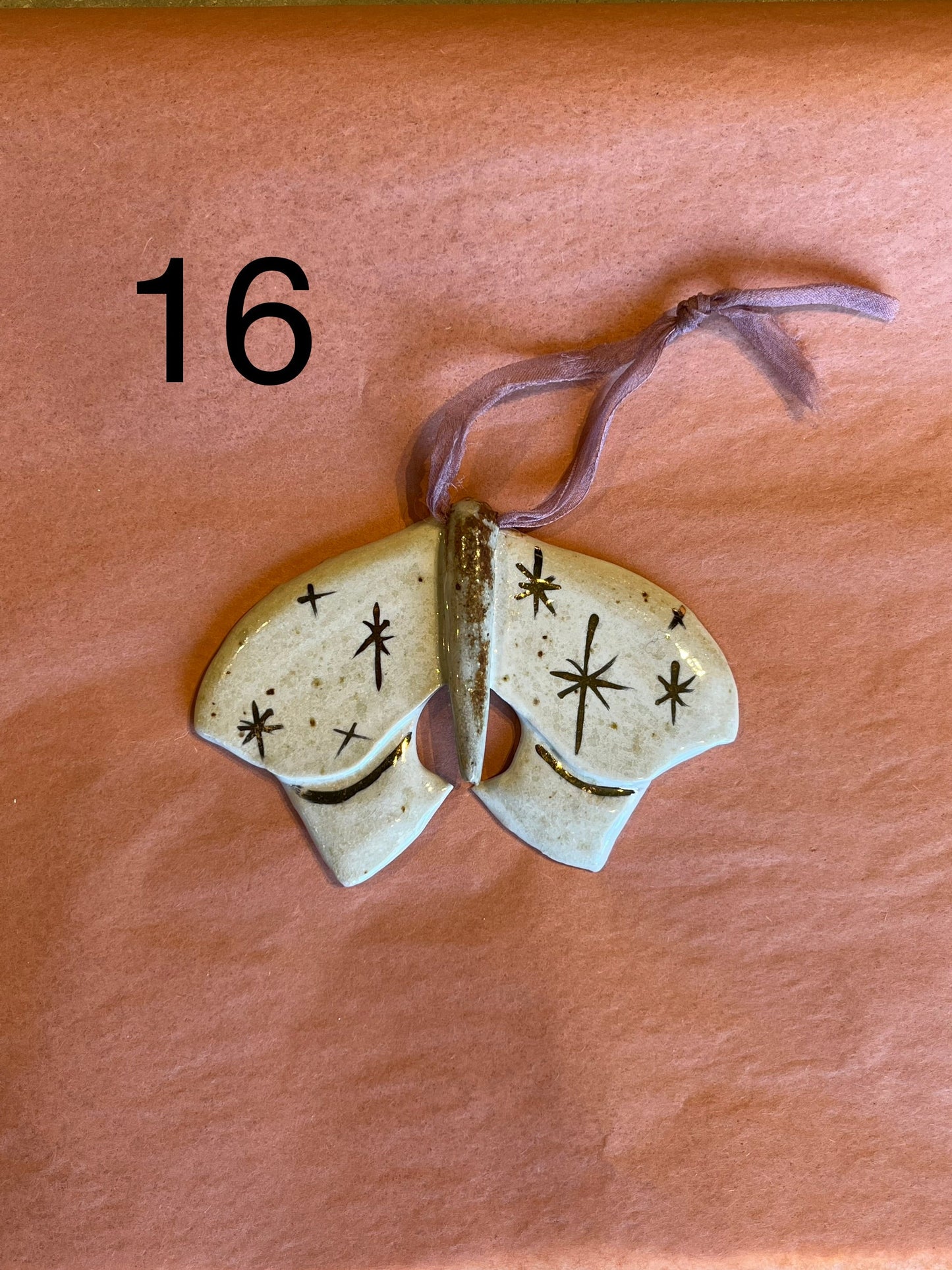 handmade moth ornaments Gift from flower + furbish Shop now at flower + furbish