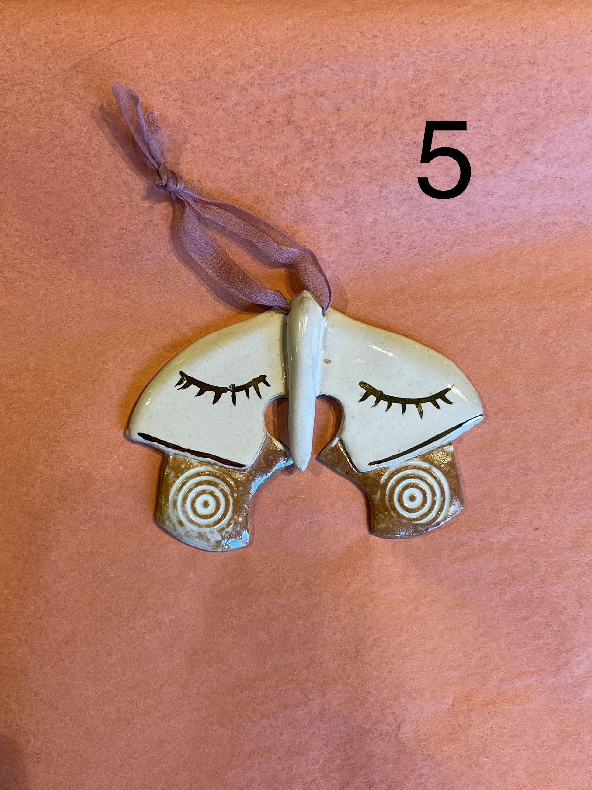 handmade moth ornaments Gift from flower + furbish Shop now at flower + furbish