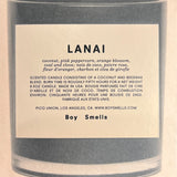 lanai boy smells candle candle from flower + furbish Shop now at flower + furbish