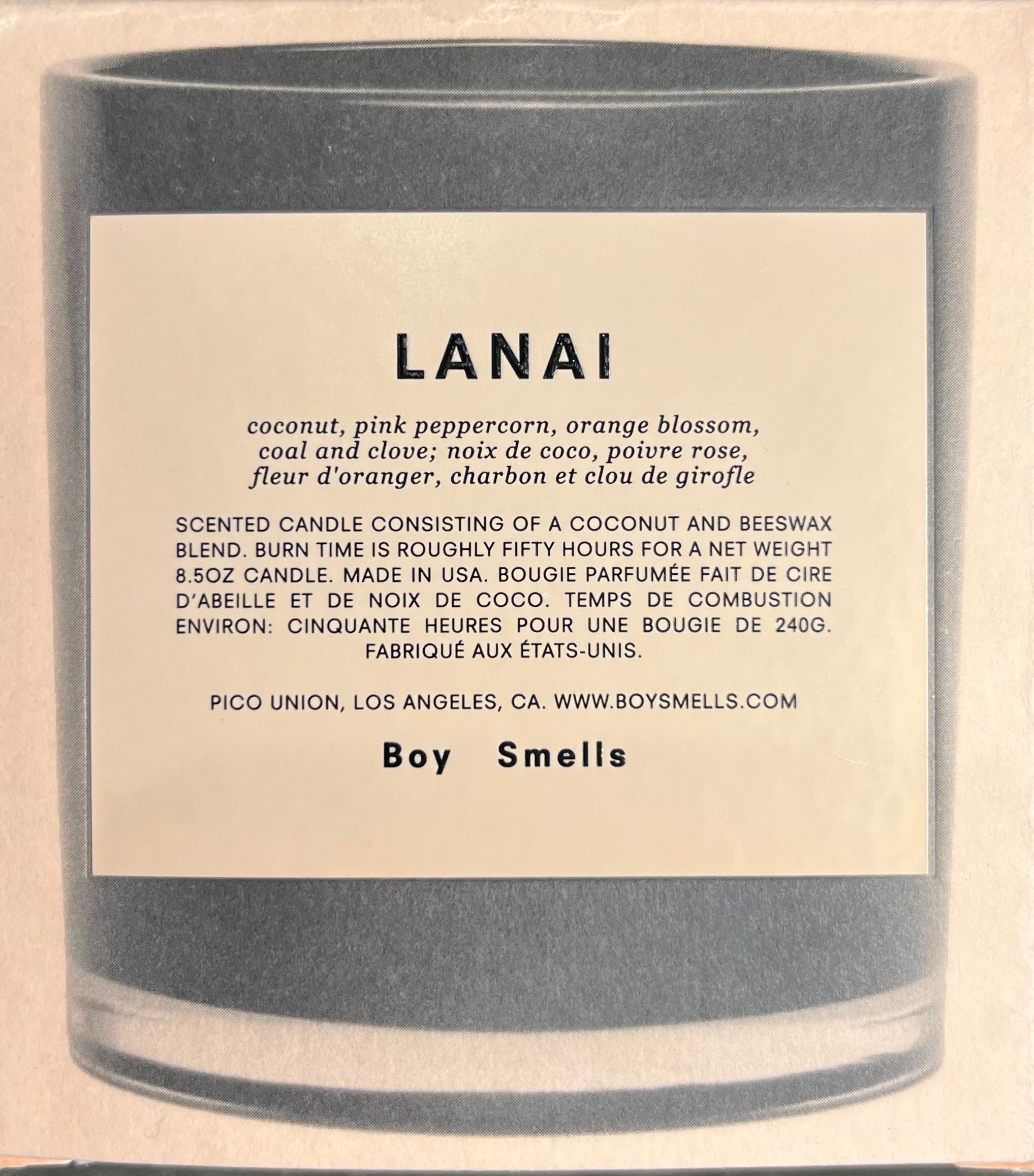 lanai boy smells candle candle from flower + furbish Shop now at flower + furbish