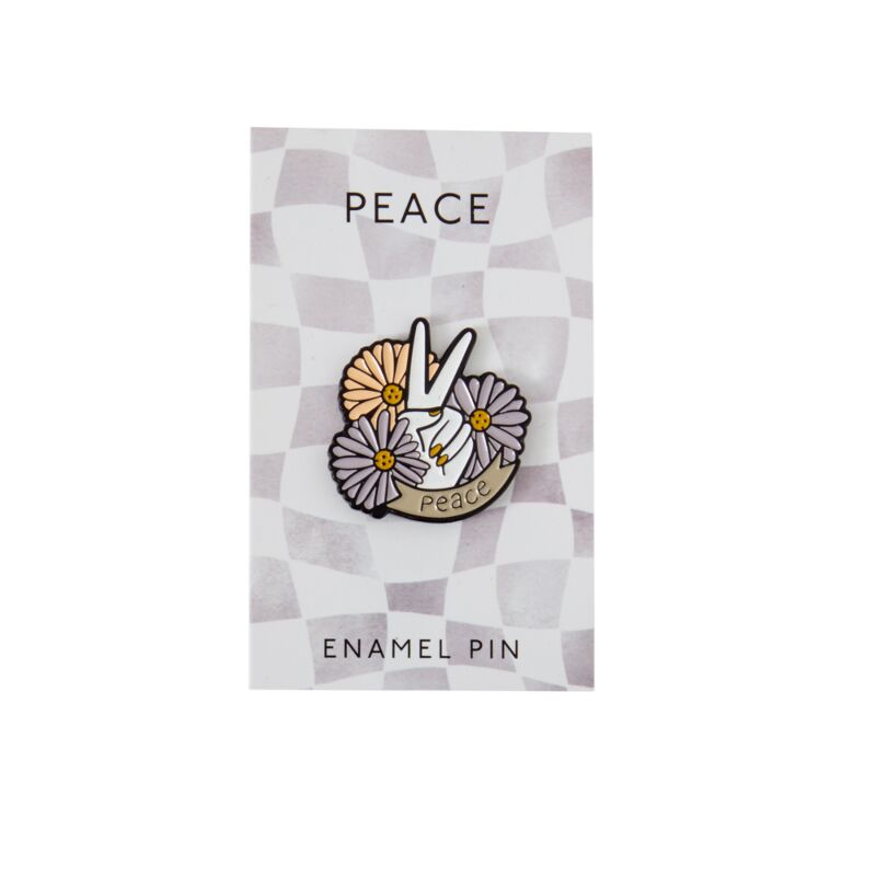 peace enamel pin enamel pin from flower + furbish Shop now at flower + furbish